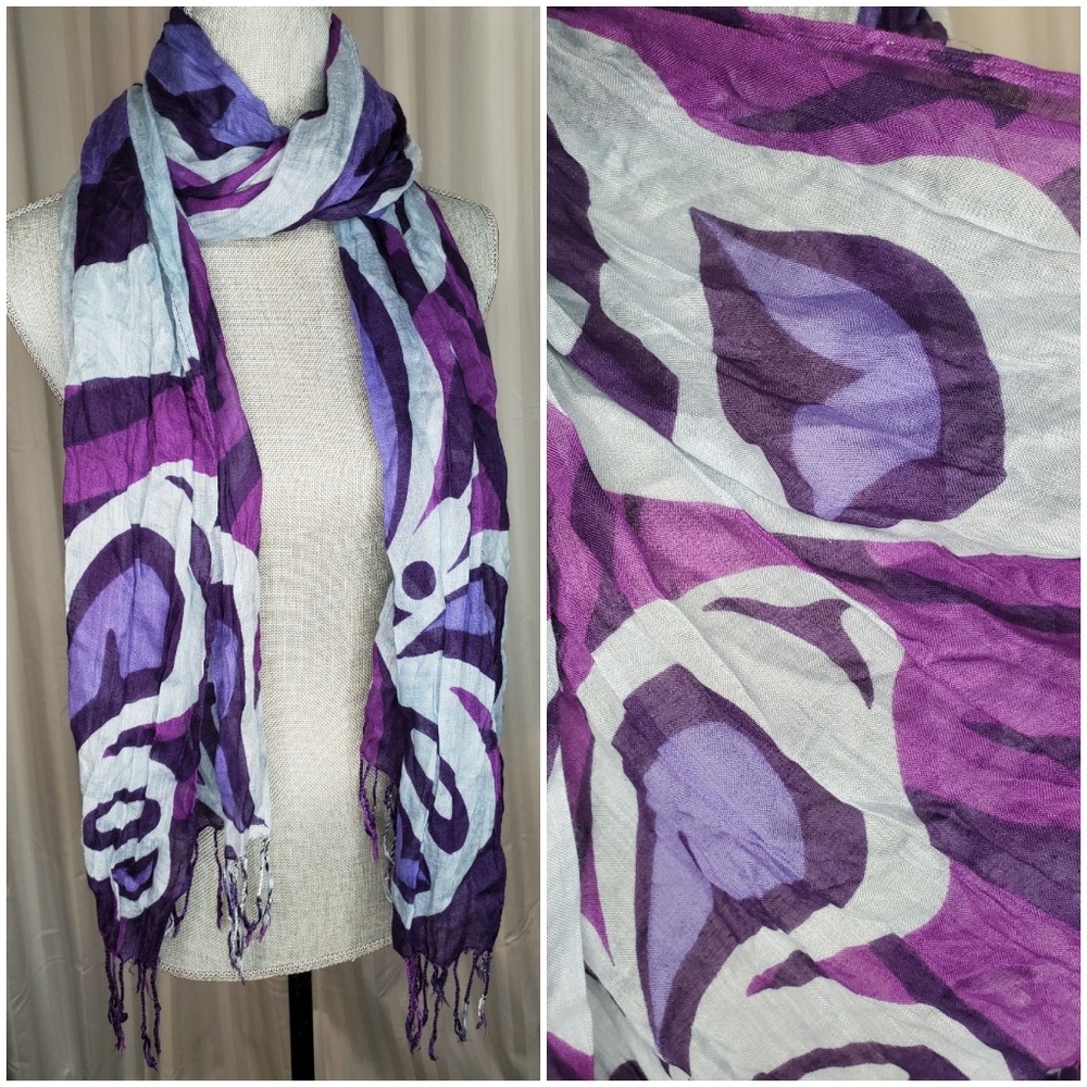 3/$20 Native North West Purple print scarf